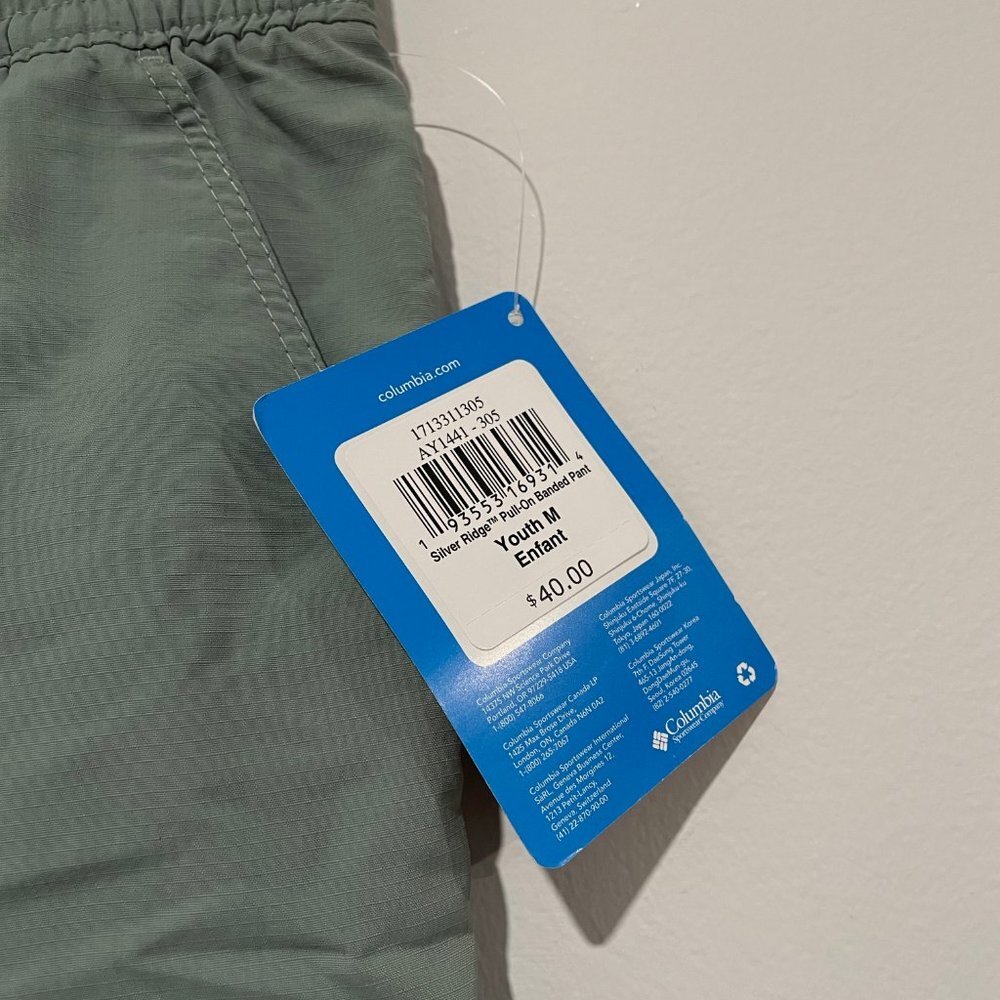Columbia Faded Green Silver Ridge Pull-On Banded Pant Youth Size M - Picture 3 of 7